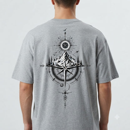 "True North" Explorer Oversized Graphic Tee by AuraReiment