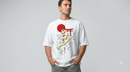 Heavyweight Streetwear Anime Oversized Tee by AuraReiment