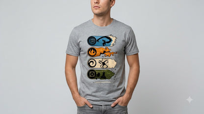 Four Elements Classic Crew Tee by AuraReiment