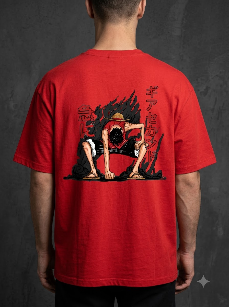 "Gear Second" Anime Graphic Oversized Tee by AuraReiment