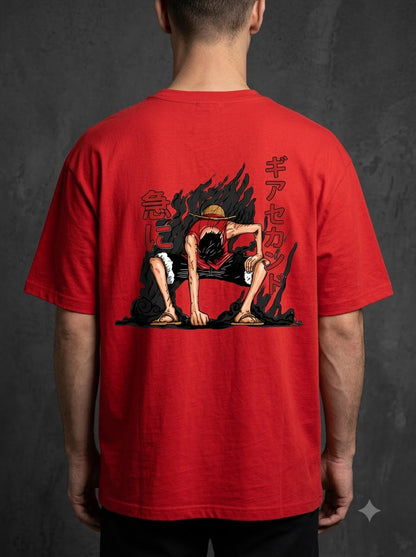 "Gear Second" Anime Graphic Oversized Tee by AuraReiment