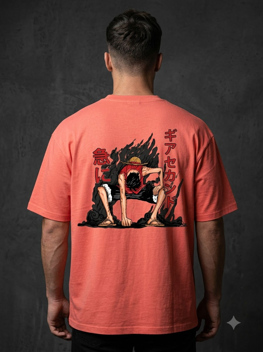 "Gear Second" Anime Graphic Oversized Tee by AuraReiment
