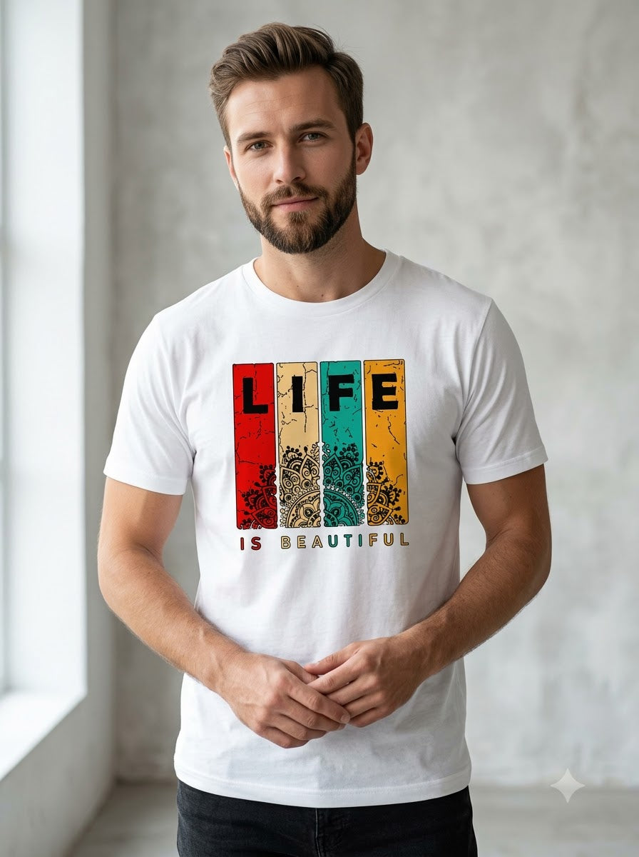 Vibrant & Inspirational: Life is Beautiful Graphic Unisex Tee by AuraReiment