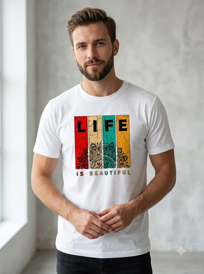 Vibrant & Inspirational: Life is Beautiful Graphic Unisex Tee by AuraReiment