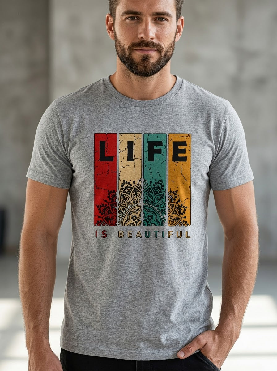 Vibrant & Inspirational: Life is Beautiful Graphic Unisex Tee by AuraReiment