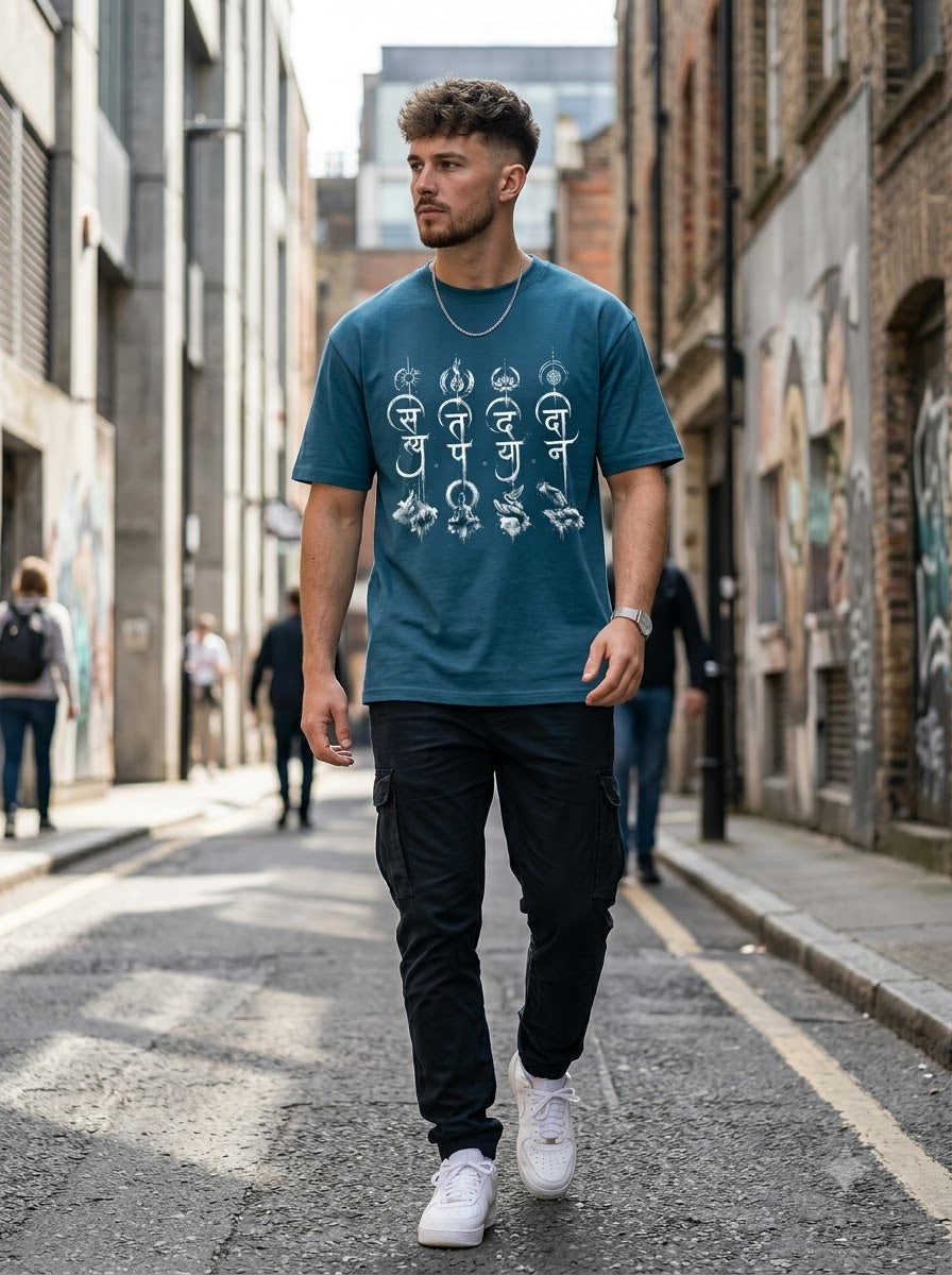 "Four Pillars of Dharma" Sanskrit Graphic Tee