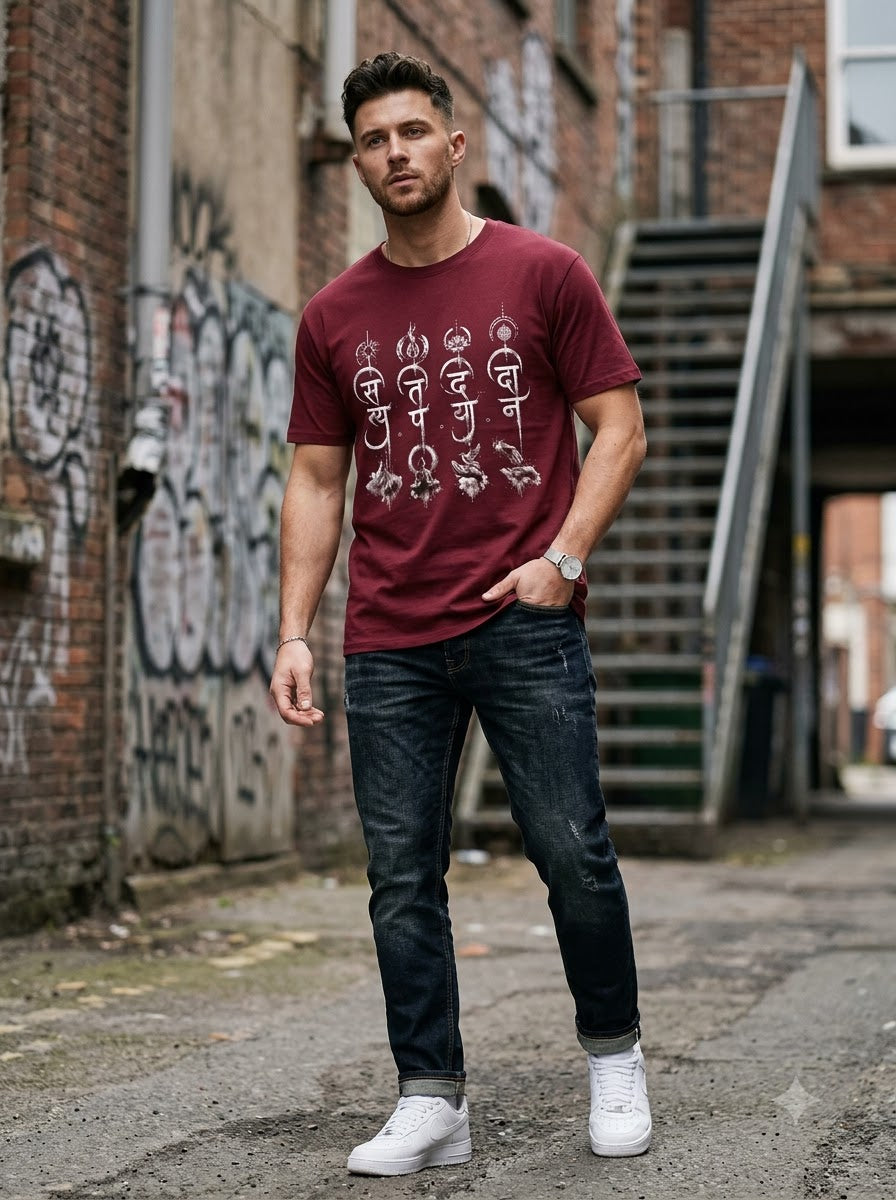 "Four Pillars of Dharma" Sanskrit Graphic Tee