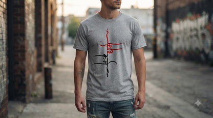 "Dharma" Sanskrit Calligraphy Graphic Tee by AuraReiment