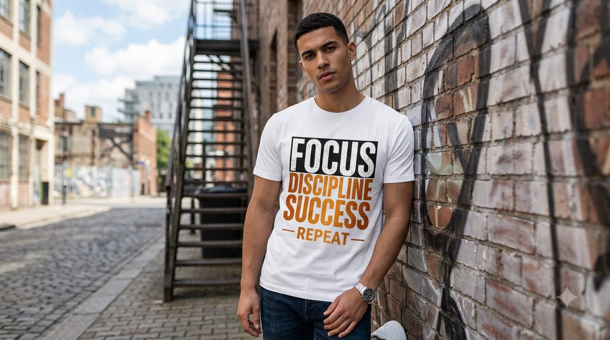 "Success Routine" Inspirational Typography Tee by AuraReiment