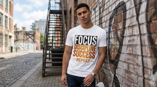 "Success Routine" Inspirational Typography Tee by AuraReiment