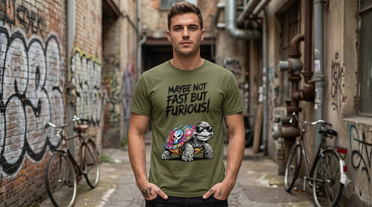 "Maybe Not Fast But Furious" Classic Crew Tee by AuraReiment