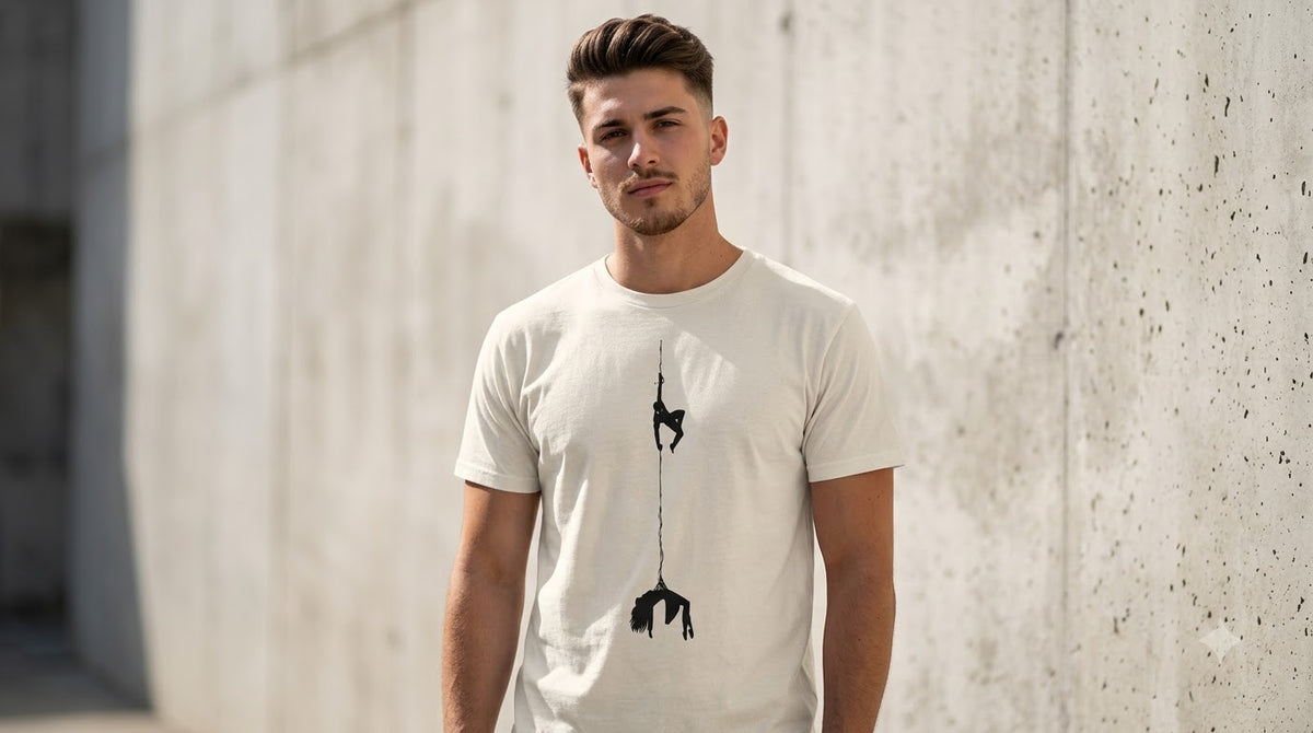 Hanging Silhouette Graphic Print Unisex Cotton Tee by AuraReiment