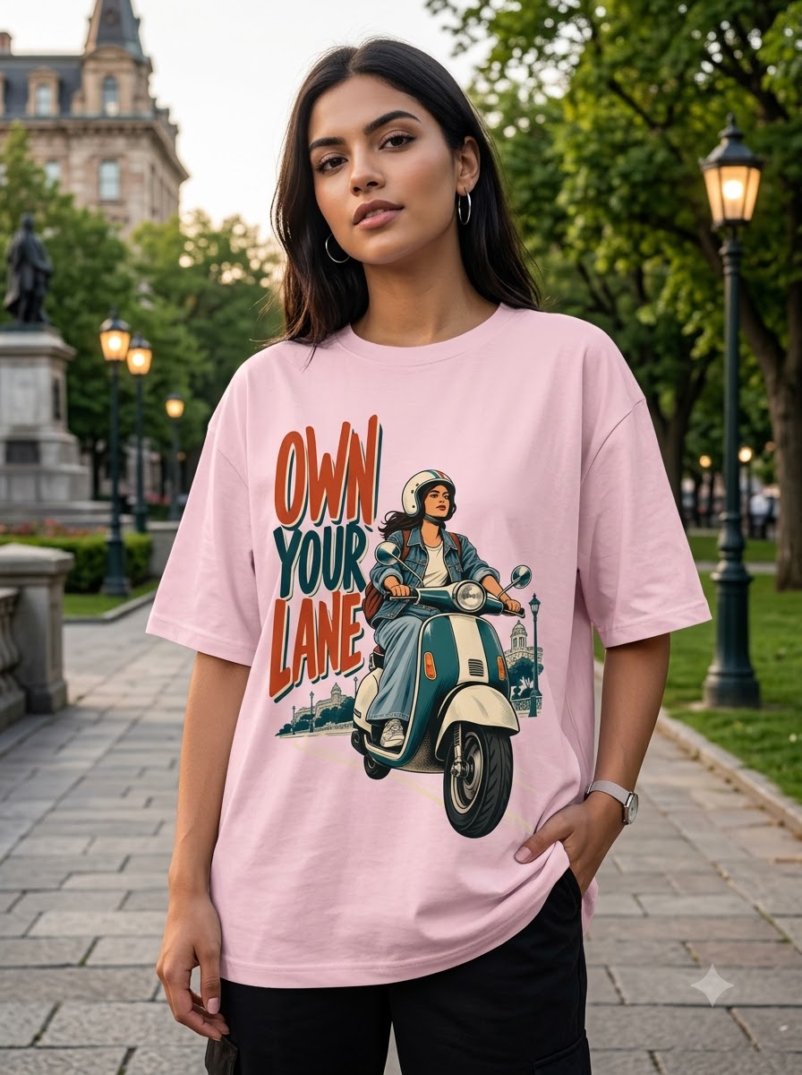 Own Your Lane Graphic Tee | Female Oversized Tee