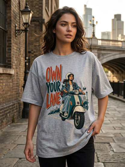 Own Your Lane Graphic Tee | Female Oversized Tee