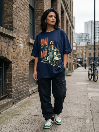 Own Your Lane Graphic Tee | Female Oversized Tee