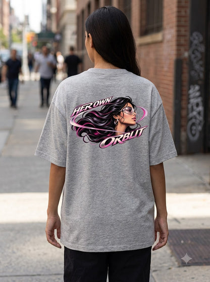 "Her Own Orbit" Oversized Graphic T-Shirt