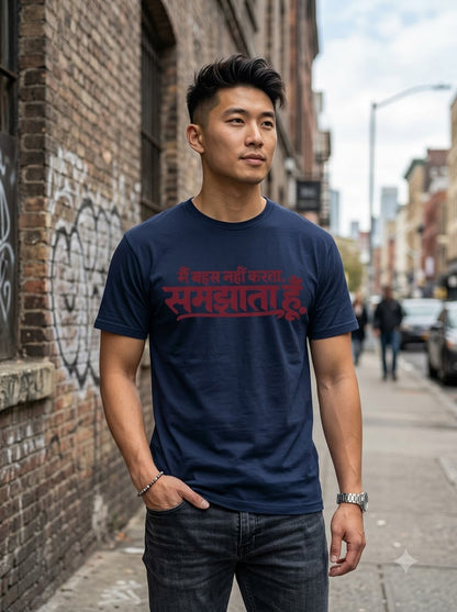 Main Behas Nahi Karta Hindi Typography Tee