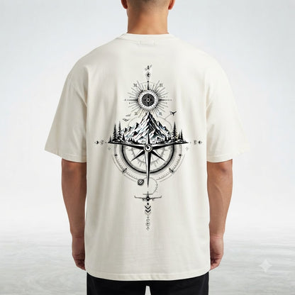 "True North" Explorer Oversized Graphic Tee by AuraReiment
