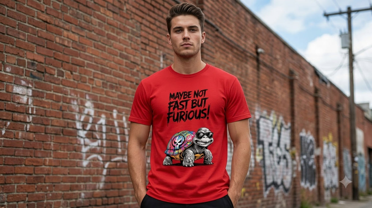 "Maybe Not Fast But Furious" Classic Crew Tee by AuraReiment