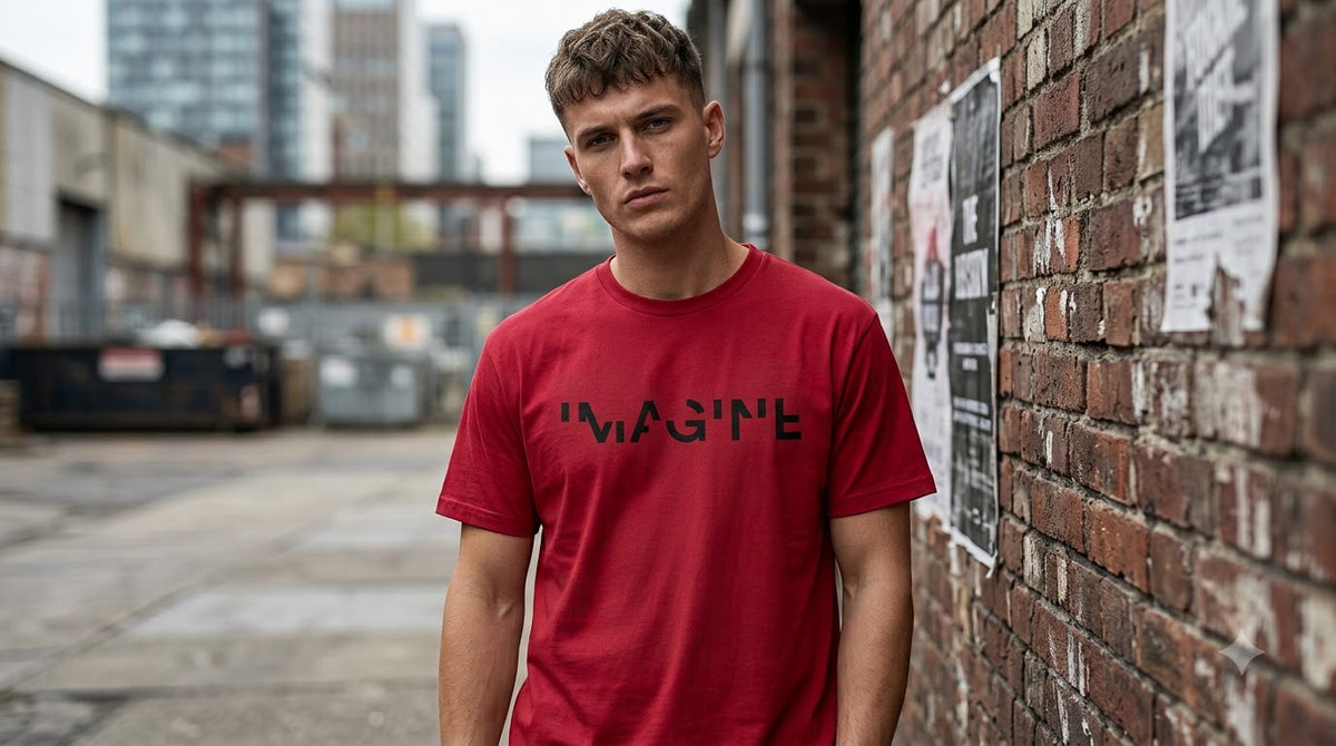 "Imagine" Slogan Graphic Unisex Everyday Cotton Tee by AuraReiment
