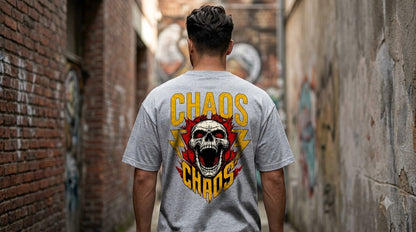 Chaos Graphic Heavyweight Unisex Oversized Tee by AuraReiment