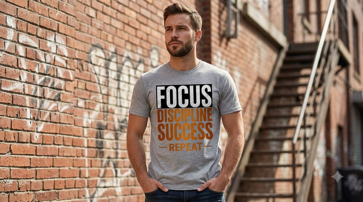 "Success Routine" Inspirational Typography Tee by AuraReiment