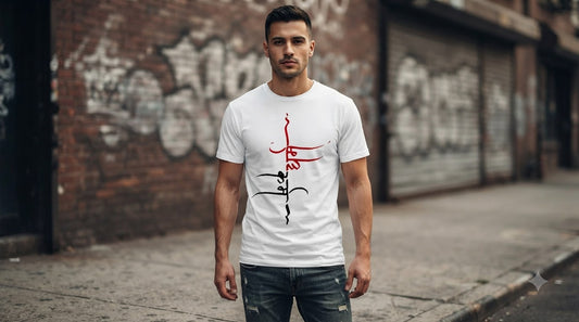 "Dharma" Sanskrit Calligraphy Graphic Tee by AuraReiment
