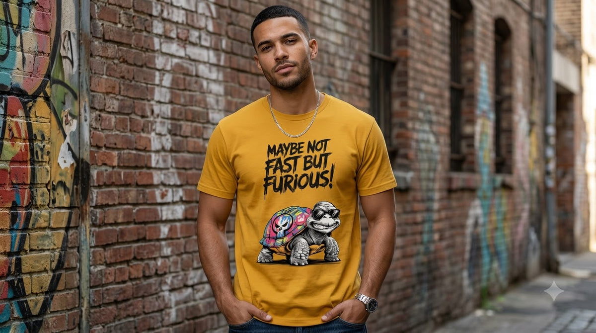 "Maybe Not Fast But Furious" Classic Crew Tee by AuraReiment