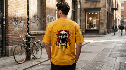 Chaos Graphic Heavyweight Unisex Oversized Tee by AuraReiment