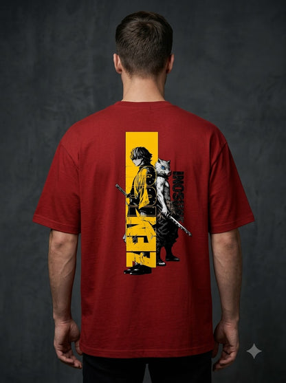"Thunder Breathing" Graphic Oversized Tee by AuraReiment