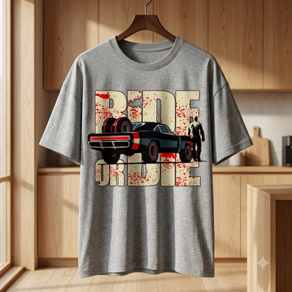 "Ride or Die" Street Culture Oversized Graphic Tee by AuraReiment