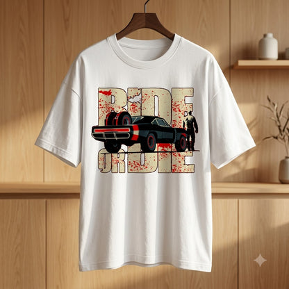 "Ride or Die" Street Culture Oversized Graphic Tee by AuraReiment