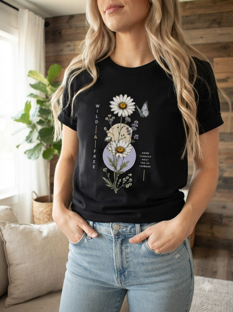 "Wild & Free" Women Graphic Tee