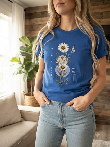 "Wild & Free" Women Graphic Tee by AuraReiment