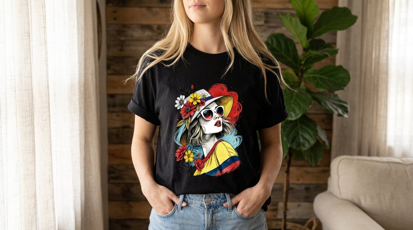 Pop Art Sunglasses Portrait Tee
