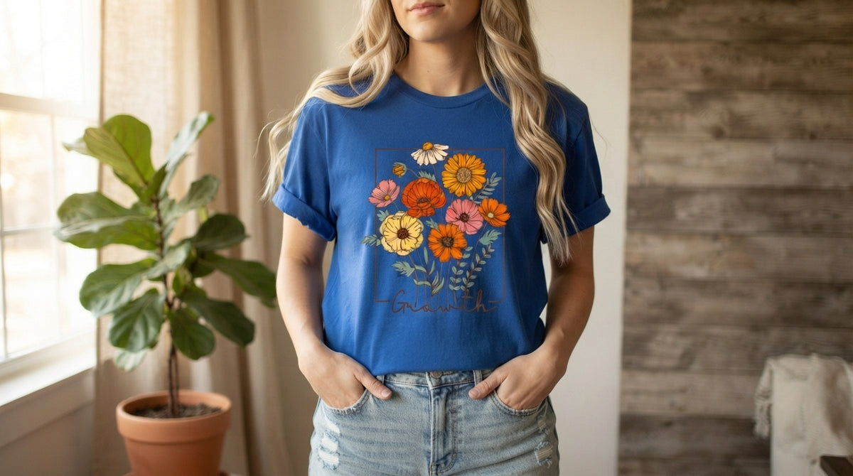 Keep Growing Sunflower Graphic Tee by AuraReiment