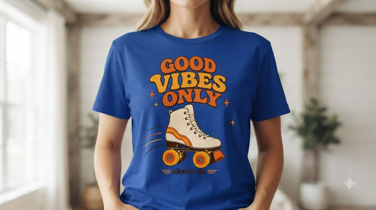 Skate On Good Vibes Graphic Women's Classic Tee by AuraReiment