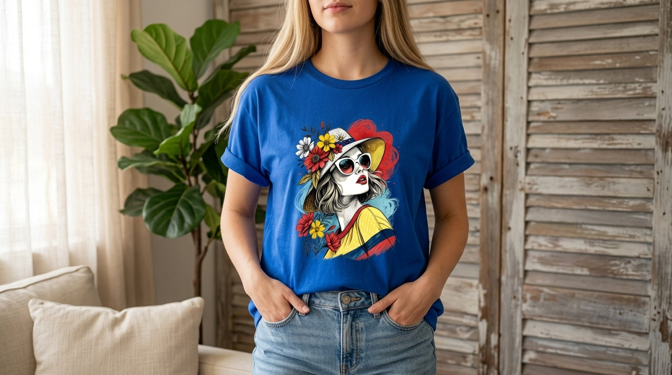 Pop Art Sunglasses Portrait Tee