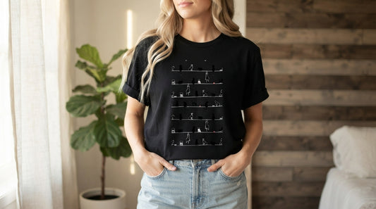 Retro Minimalist Grid Graphic Tee by AuraReiment