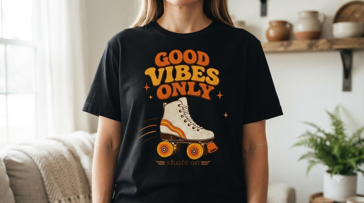 Skate On Good Vibes Graphic Women's Classic Tee by AuraReiment