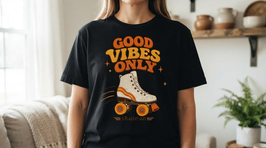 Skate On Good Vibes Graphic Women's Classic Tee by AuraReiment