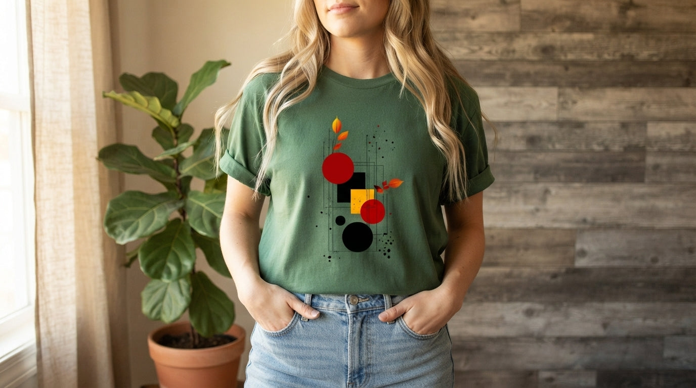 Retro Shapes Abstract Graphic Tee