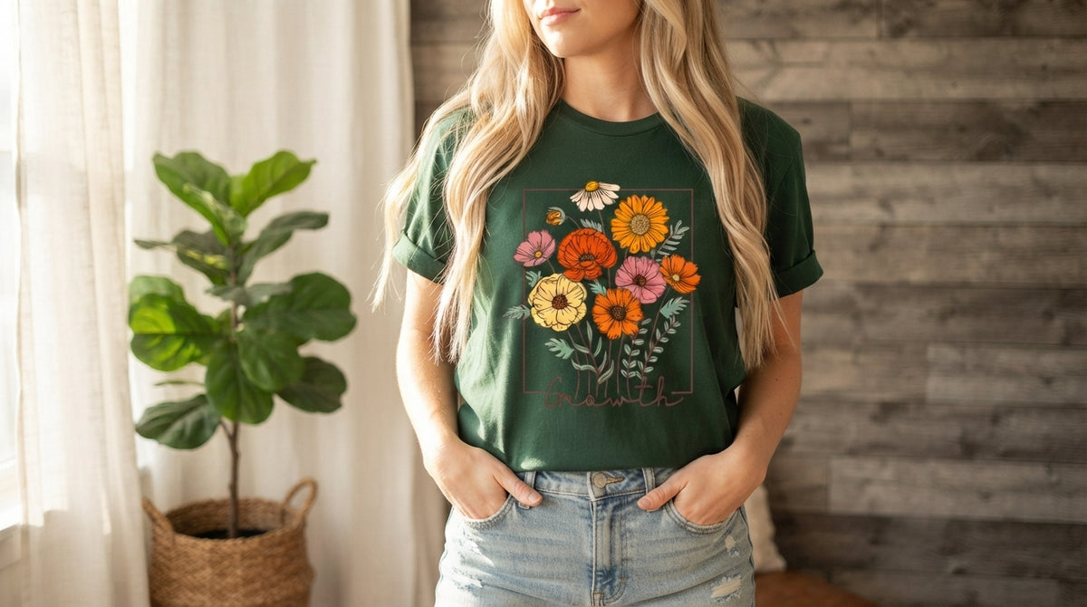 Keep Growing Sunflower Graphic Tee by AuraReiment