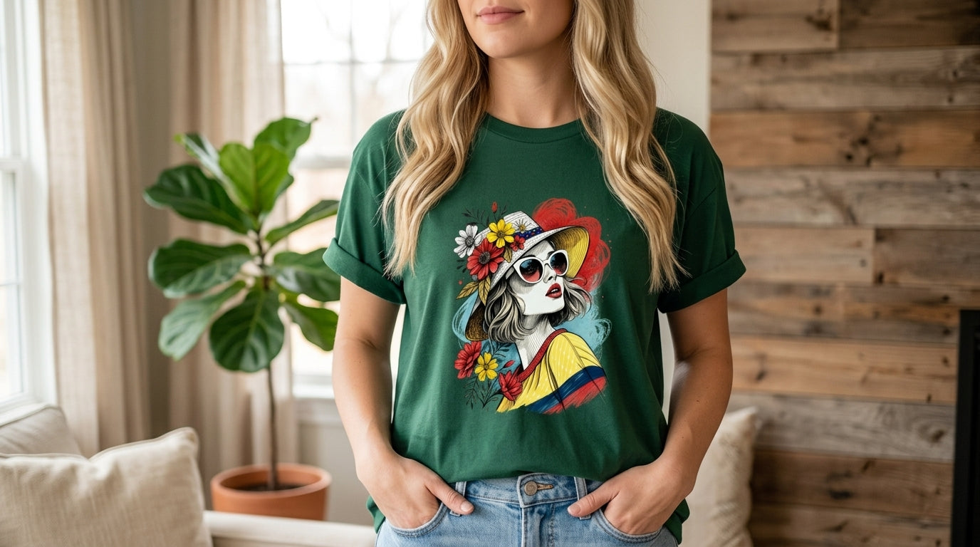 Pop Art Sunglasses Portrait Tee