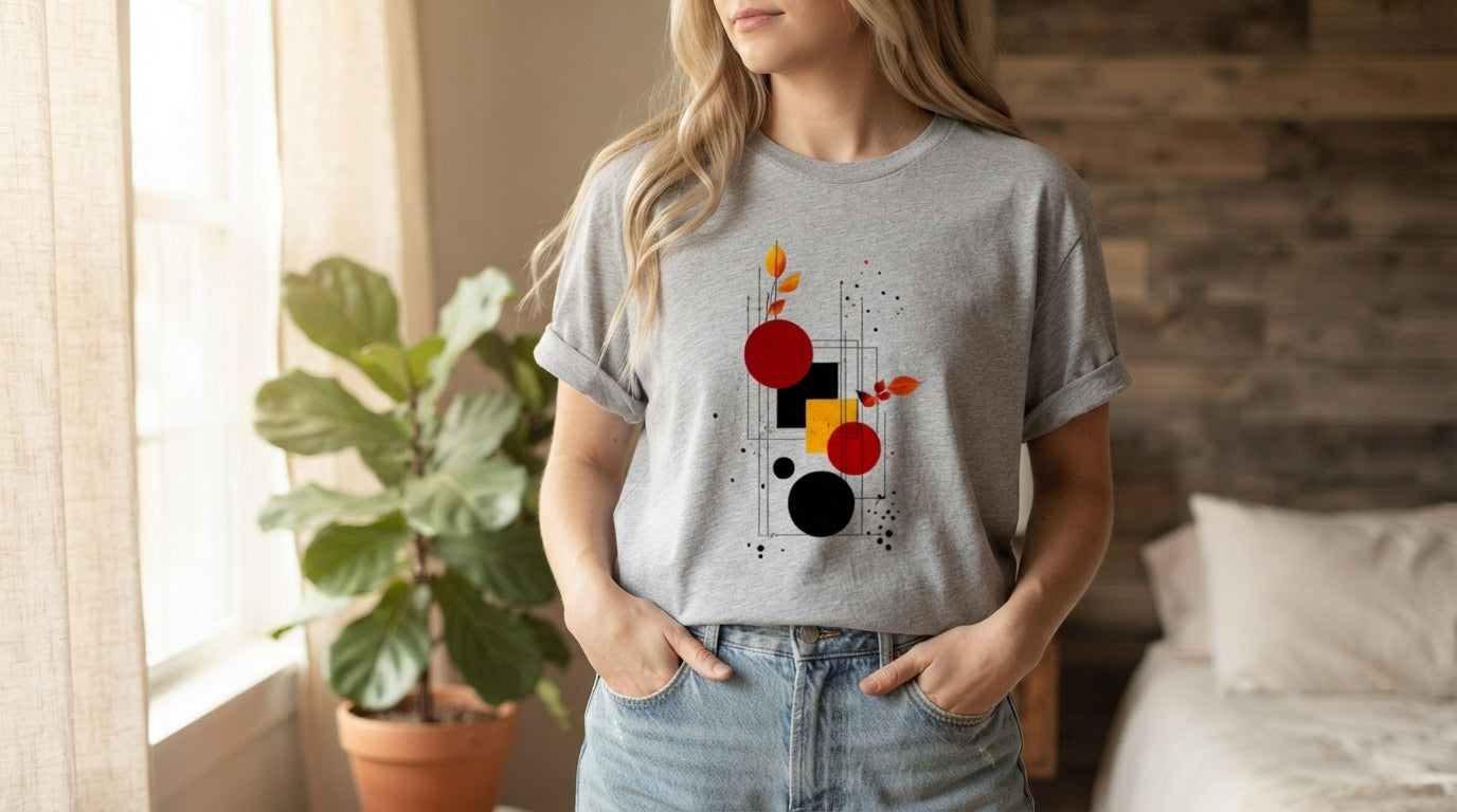 Retro Shapes Abstract Graphic Tee