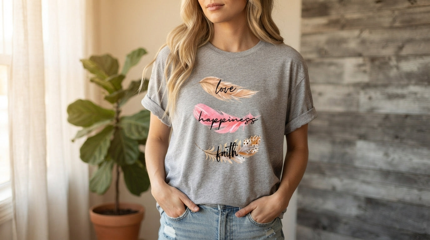 Live Happiness Typography Tee