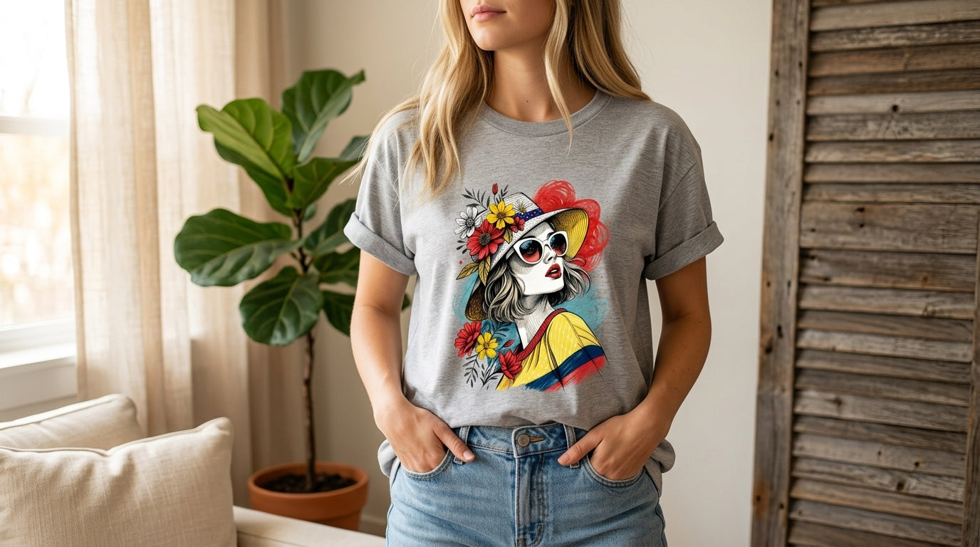 Pop Art Sunglasses Portrait Tee
