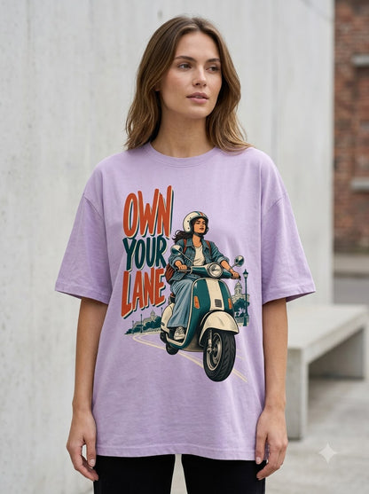 Own Your Lane Graphic Tee | Female Oversized Tee