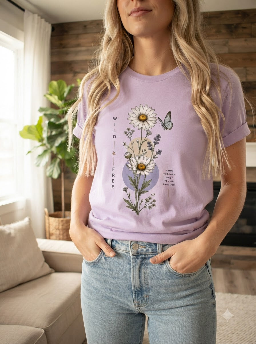 "Wild & Free" Women Graphic Tee