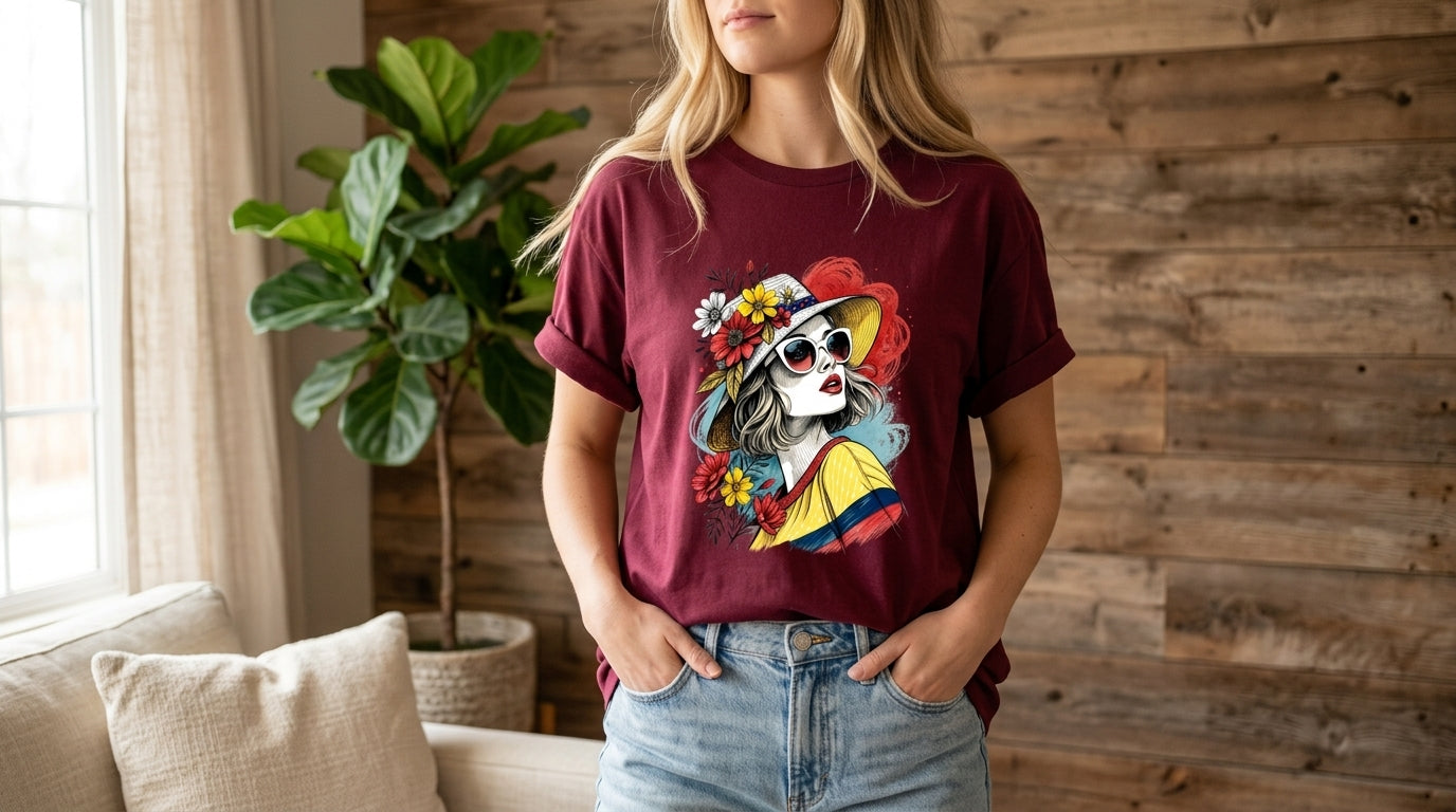 Pop Art Sunglasses Portrait Tee